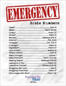 Emergency Bible Numbers - Family Life Radio